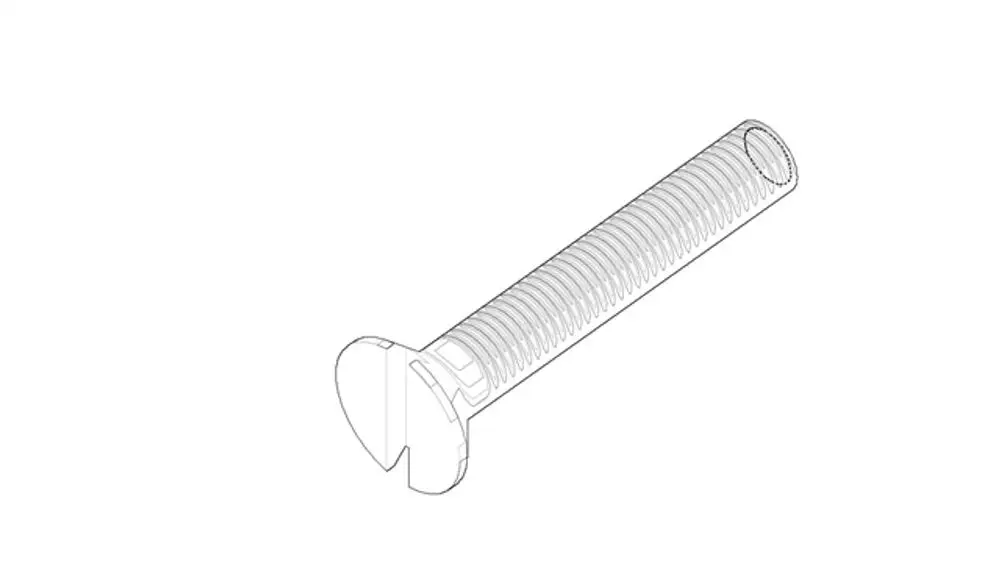DORNBRACHT Befestigung Senkschraube mit Schlitz ERSATZTEILE 093030160 M4 x 25 mm Weiß matt, 093030160-10 Galeriebild 1